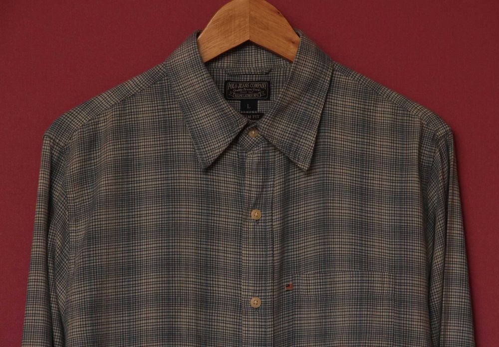 Мужской Ralph Lauren Рубашка Серый Хлопок 40