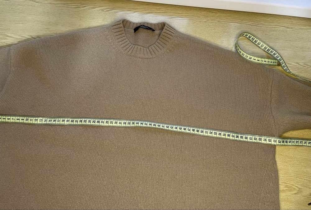 Damen Massimo Dutti Pullover Beige Wolle 38