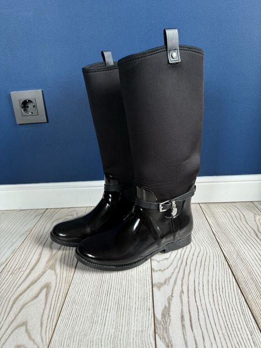 Женские Michael Kors Чоботы Чёрные Резина 9