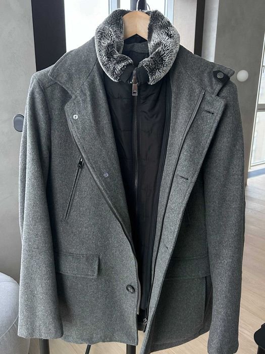 Herren Roy Robson Jacke Grau Melange Sonstiges