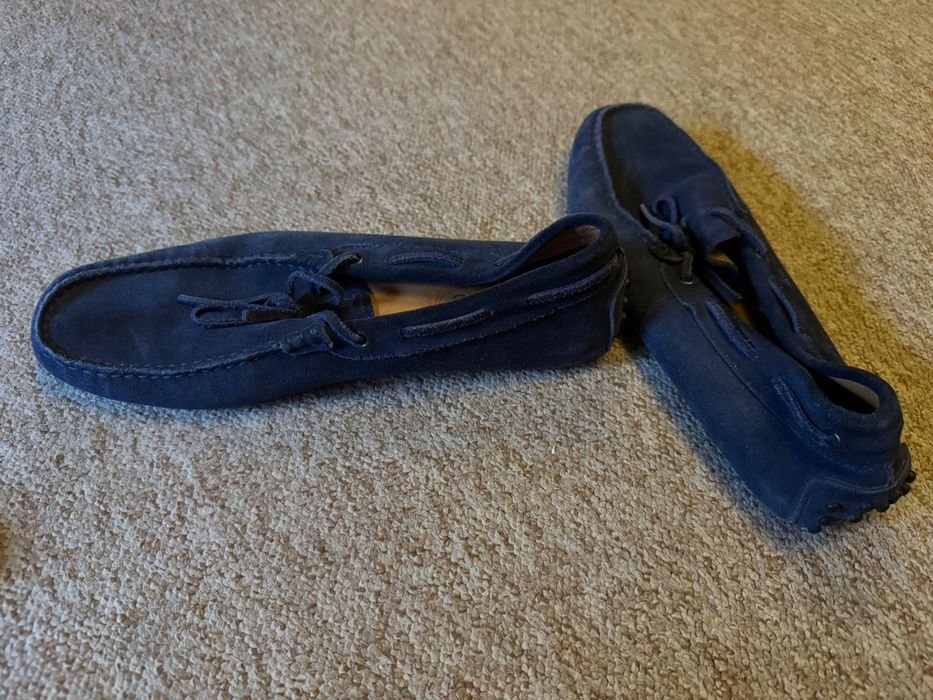 Женские Tod’s Лоферы Тёмно-синие Замша 41