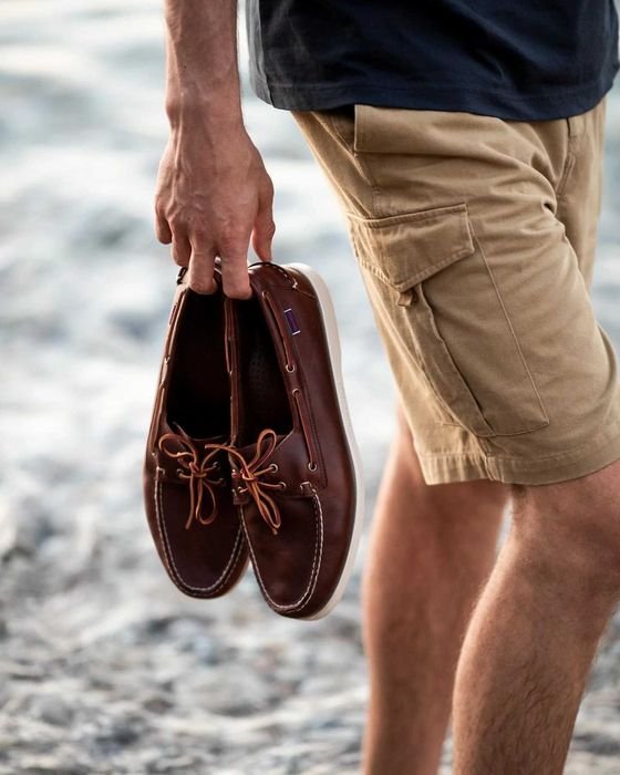 Uomo Sebago Scarpe con Tacco Marrone Pelle 40.5