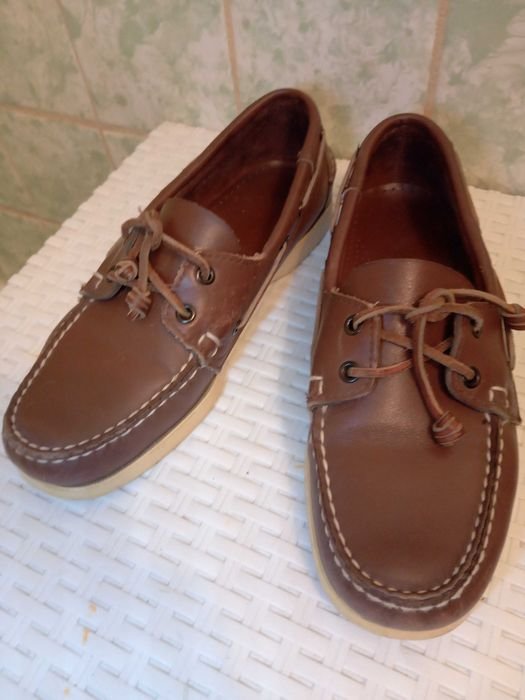 Uomo Sebago Scarpe con Tacco Marrone Pelle 40.5