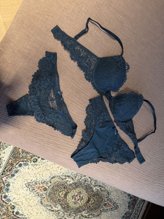 Damen Etam Wäsche Set Marine Andere