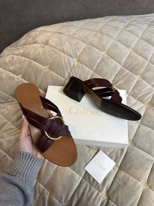 Женские Chloe Босоножки Коричневый Кожа