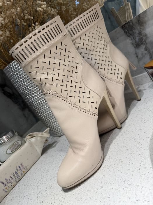 Femme Sergio Rossi Bottines Beige Cuir 39.5