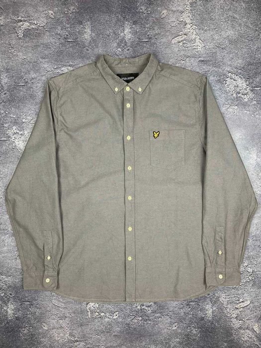 Uomo Lyle & Scott Camicia Grigia Cotone 42