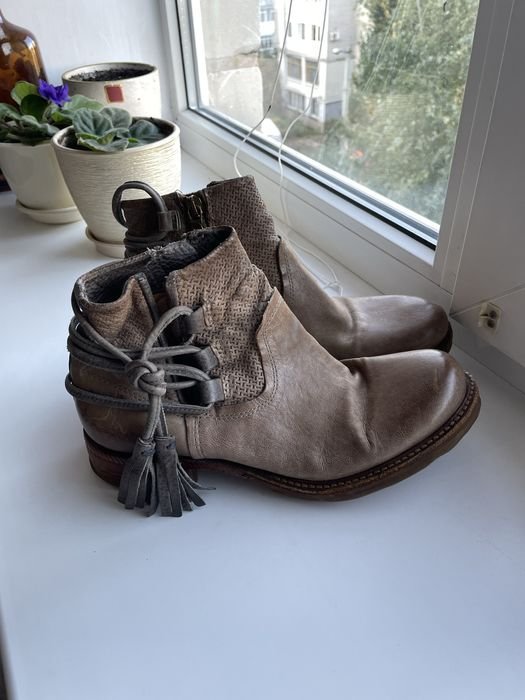 Женские A.S 98 Черевики Чёрные Кожа 38