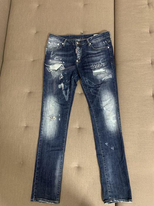 Homme Dsquared2 Jeans Bleu Marine Denim 32