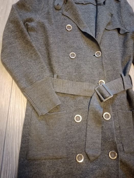 Женское Пальто Серое Вовна 42