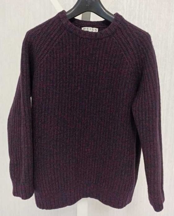 Men Reiss Sweater Purple Wool