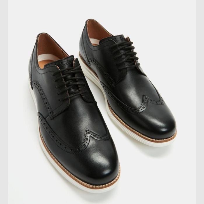 Herren Cole Haan Absätze Schwarz Leder 41