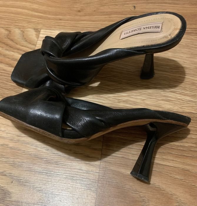 Женские Helena Soretti Мюли Чёрные Кожа 39