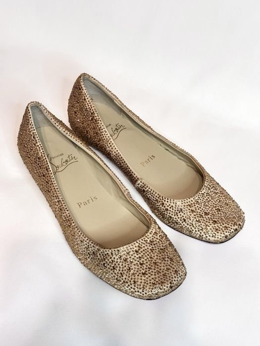 Femme Christian Louboutin Talons Or Cuir 40
