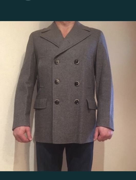 Herren Canali Mantel Grau Wolle