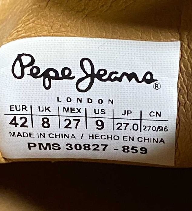 Homme Pepe Jeans Mocassins Marron Suède 42