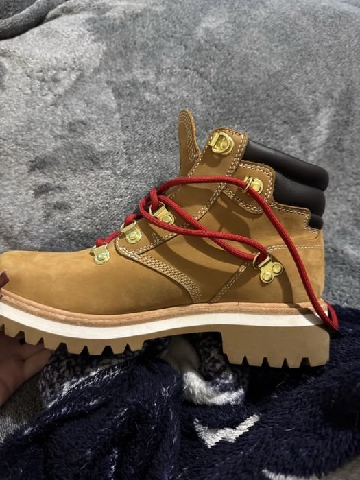 Uomo Timberland Stivali Giallo Nubuck 38