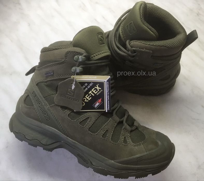 Men Salomon Boots Green Nubuck 44