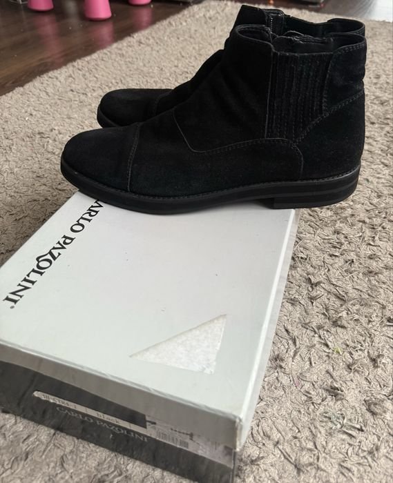 Uomo Carlo Pazolini Stivali Nero Suede 42