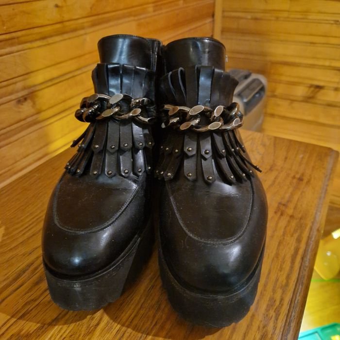 Женские Туфли Чёрные Кожа 39