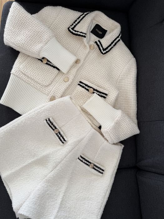 Donna Maje Blazer Crema Lana 36