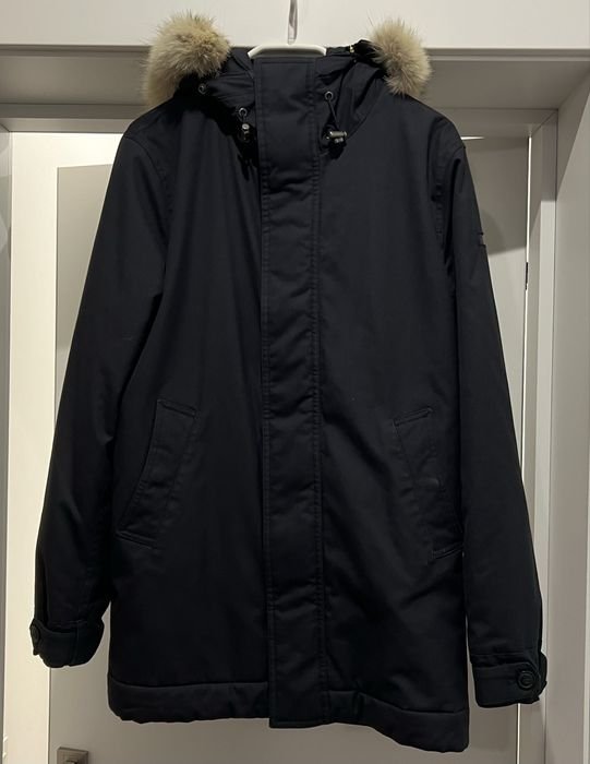 Damen Woolrich Parka Dunkelblau Fell XS-S