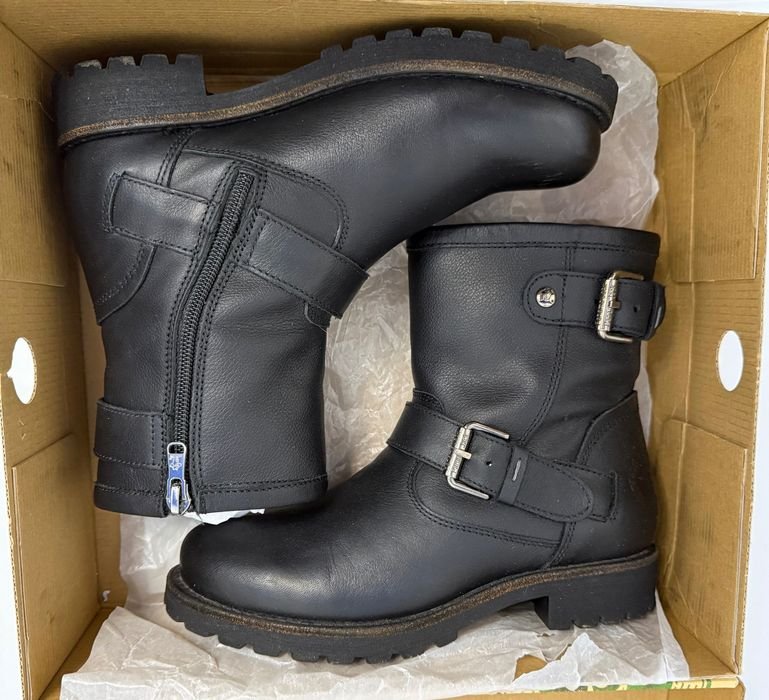 Женские Panama Jack Ботинки Чёрный Натуральная