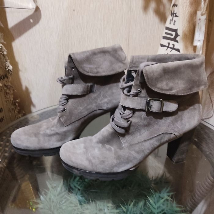 Женские Paul Green Ботильоны Серый Замша 42.5