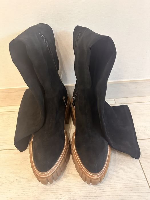 Женские Stella McCartney Ботфорты Чёрные Замша 38