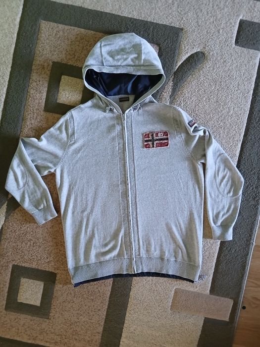 Men Napapijri Hoodie Grey M
