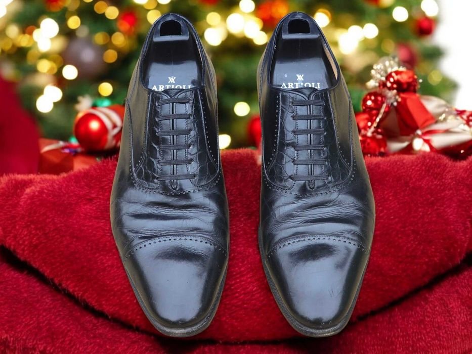 Herren Artioli Schuhe Schwarz Leder 43