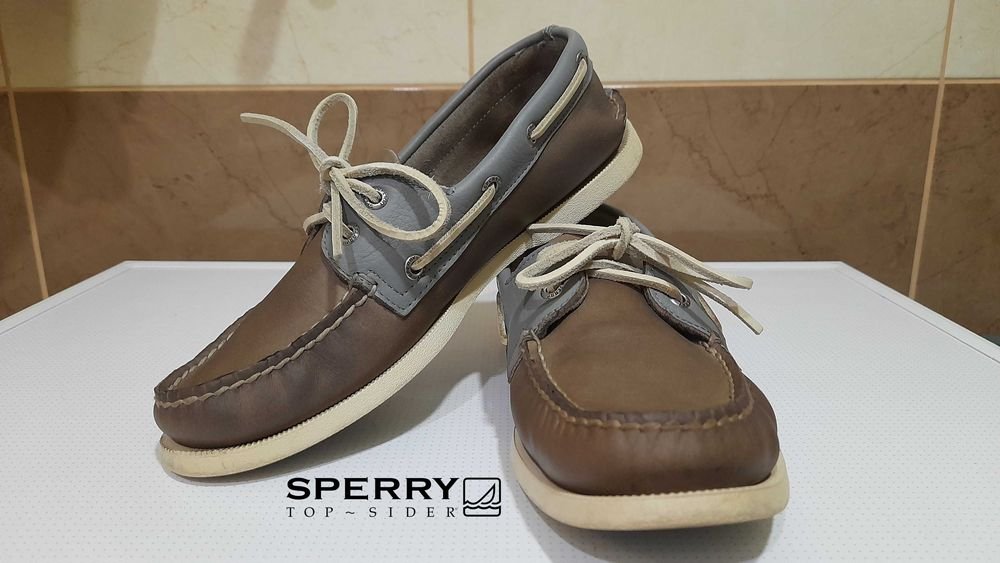Мужские Sperry Мокасины Серый Кожа 41