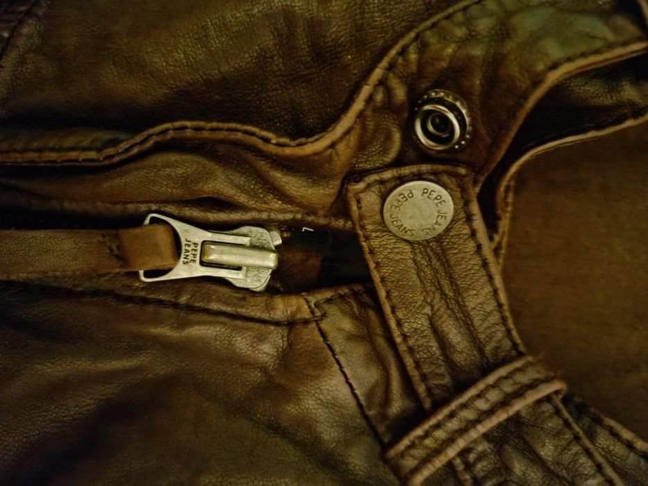 Homme Pepe Jeans Veste en Cuir Marron 40