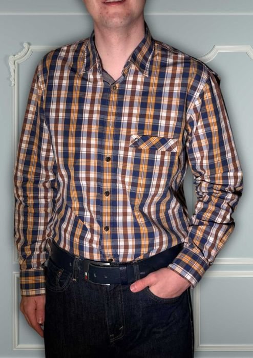 Мужская OLYMP Сорочка Різнокольоровий Бавовна 38