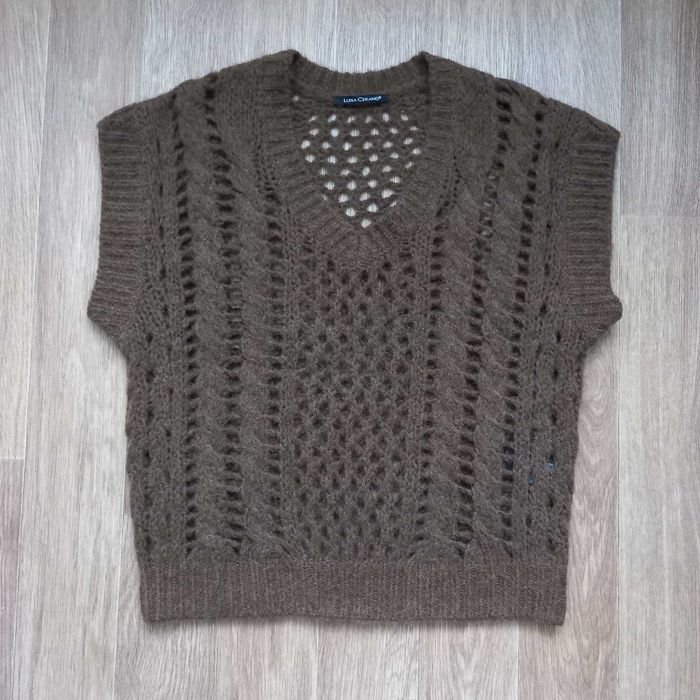 Uomo Luisa Cerano Gilet Marrone Alpaca 36