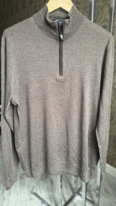 Herren Hackett Pullover Beige Wolle-Seide 54-56