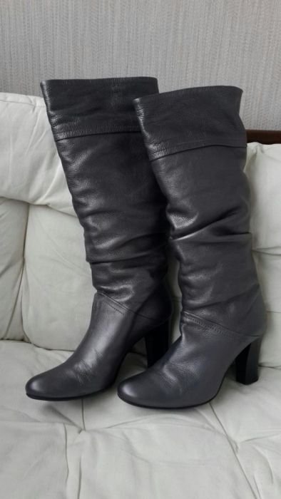 Donna Tosca Blu Stivali Grigi Pelle 36