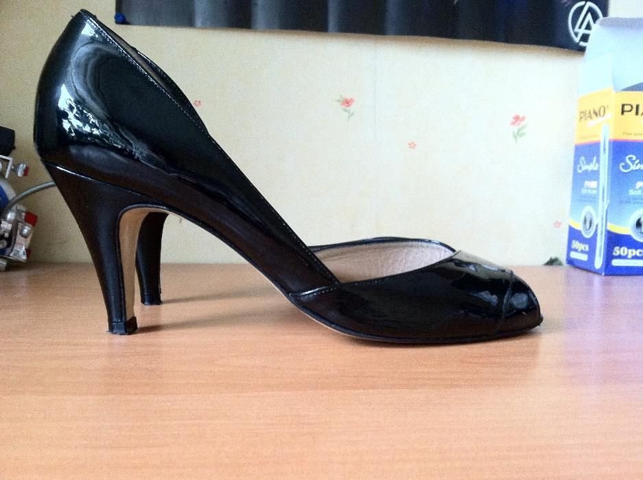 Femme Charles Kammer Talons Noir Cuir