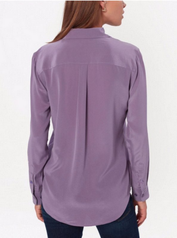 Donna Equipment Camicia Lilla Seta 36 / S / 44