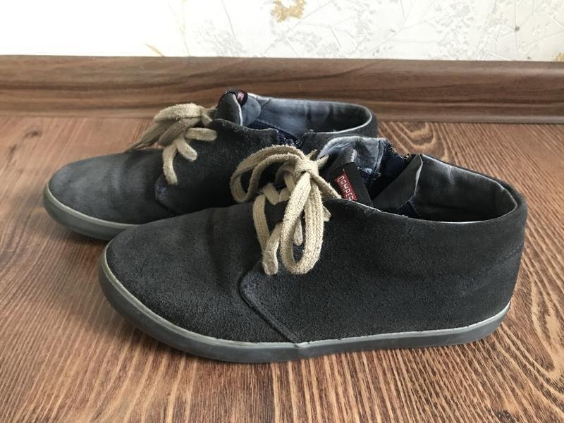 Женские Camper Ботинки Серый Замша 34