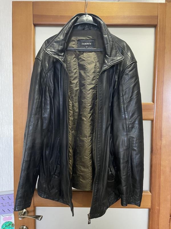 Мужской Alberta Ferretti Куртка Чёрный Кожа 42 /