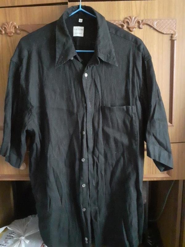 Homme Jacques Britt Chemise Noir Viscose 46 / 3XL