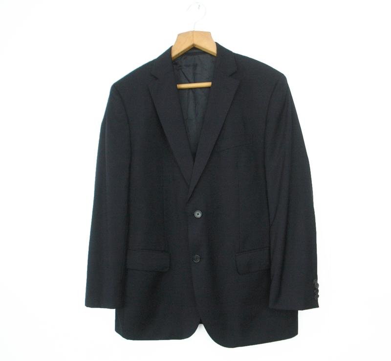 Men Baldessarini Suit Navy Wool 50