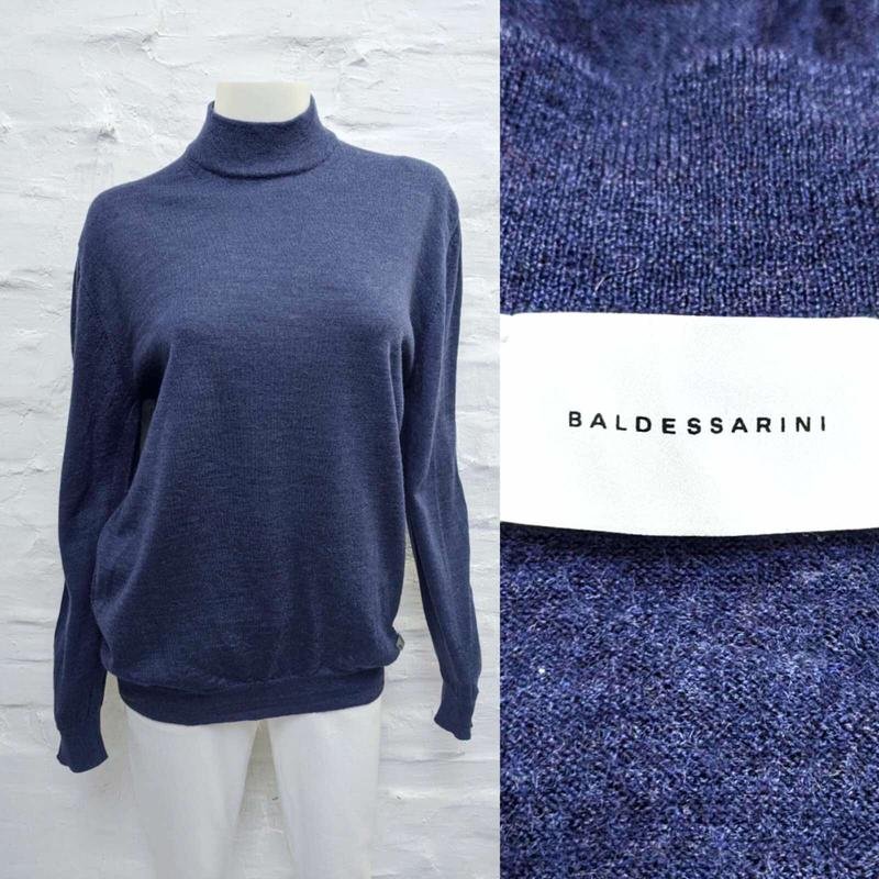 Men Baldessarini Sweater Blue Knit 38 / M / 46