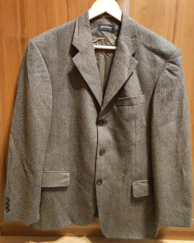 Uomo Benvenuto Blazer Marrone Lana 42 / XL / 50