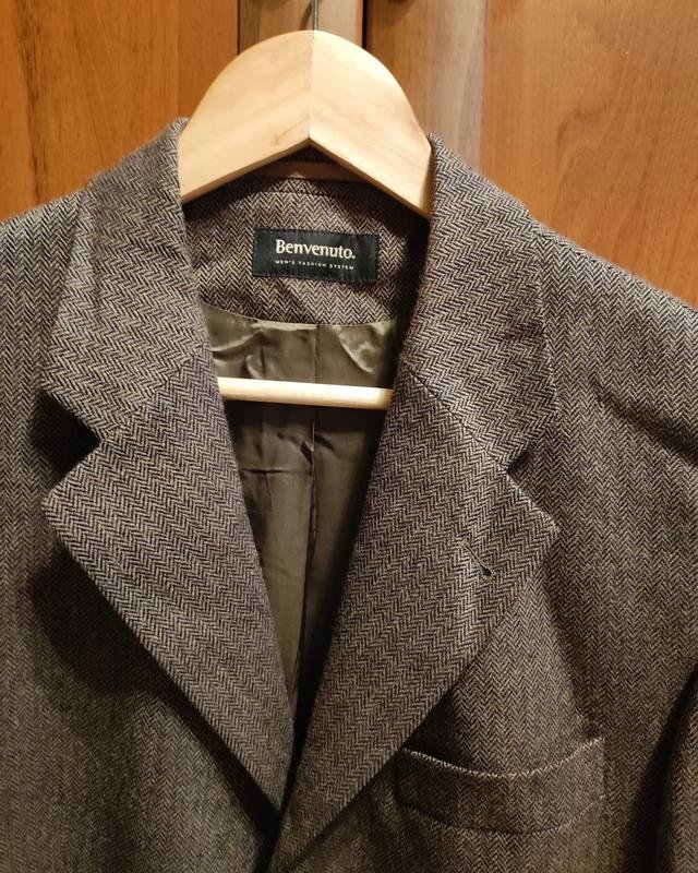Uomo Benvenuto Blazer Marrone Lana 42 / XL / 50