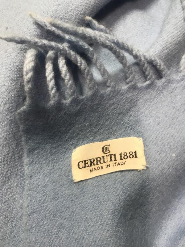 Unisex Cerruti Scarf Blue Wool One size
