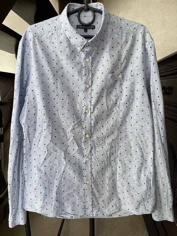 Men DRYKORN Shirt Blue Linen 40 /L / 48