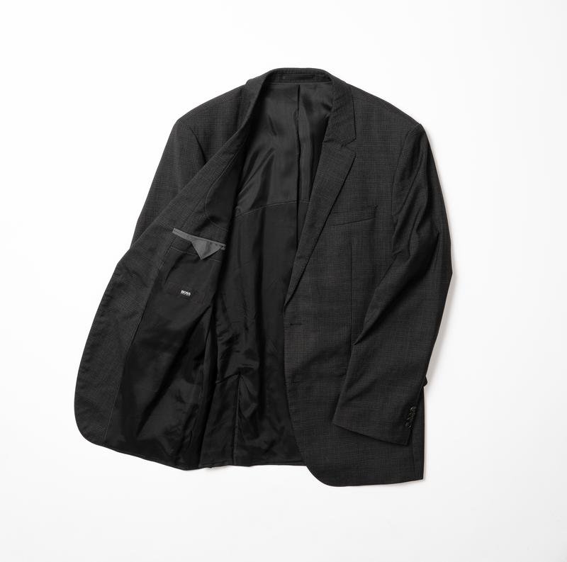 Herren Hugo Boss Sakko Schwarz Wolle 38 / M / 46