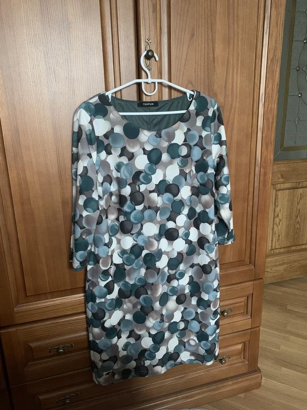 Женское Taifun Платье Зелёный 44 / XXL / 52